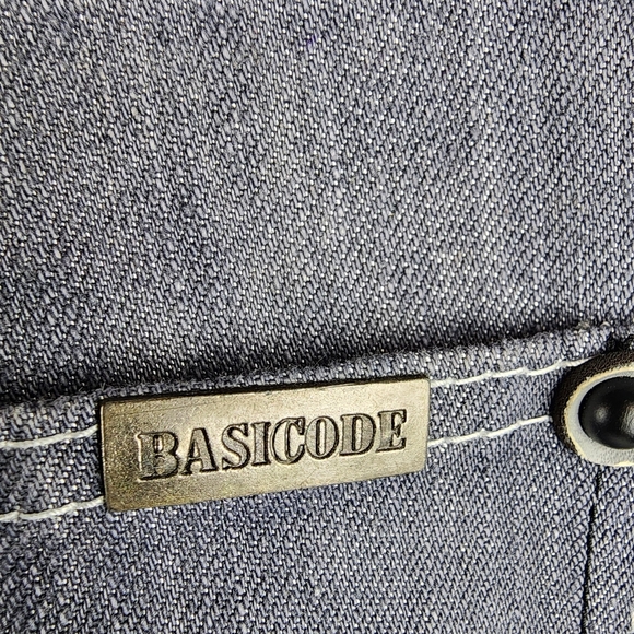 Basic Code Jeans 38x32 Vintage Y2K Baggy Wide Leg Skater Blue Gray Jeans - Picture 9 of 10